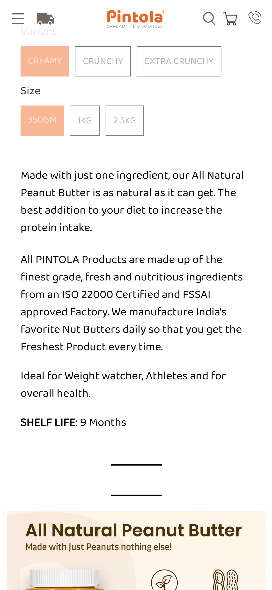 Pintola PDP â€” ATC Zone (No Pincode Checker)